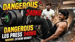 Leg Day Tabahi: 240KG Leg Press Challenge 💪🥵 #vlog #automobile #gym #gymlover 