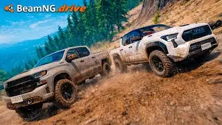 ¡Pruebas OFF ROAD para Toyota TACOMA vs SILVERADO! | BeamNG.drive