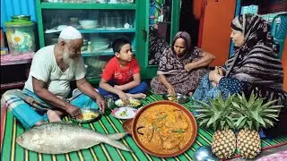 ইলিশ মাছ ও আনারস দিয়ে অন্যরকম একটি রান্না || Village Bangla Kitchen...
