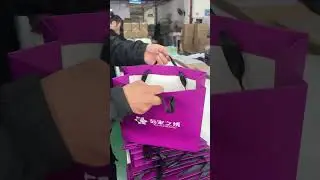Personalized custom paper bag with ribbon handle, suitable for small business packaging gift bags