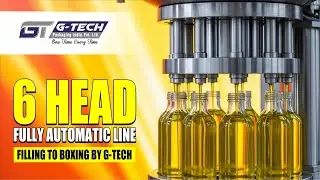 6 Head Fully Automatic Filling, Capping, Labeling & Boxing Line | G-TECH Packaging Innovation