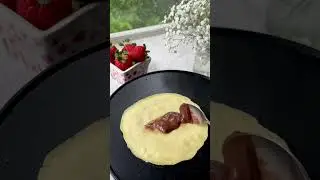 Nutella crepes 🍫🥞 #asmr #asmrcooking #baking #crepe #dessert #foodie #chocolate