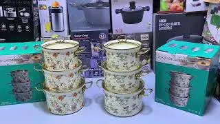 Enamel Cookware Set 6 Pieces | Best Cookware Set in Pakistan |  Karkhano Market Peshawar