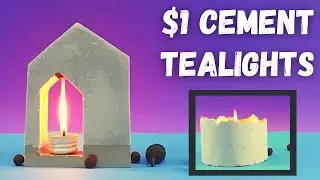 DIY Rustic Tea light Holders [UNDER $1] | Cute Tea light Stand | Cement Candle Holder