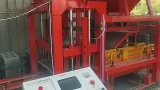 QT4-22/QT4-25 fully automatic mechanical concrete block making machine #blockmachine #brickmachine 
