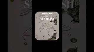 Inktober 2025 | prompt 7 _ STARFISH #art #inktober2025 #prompt #starfish #shorts