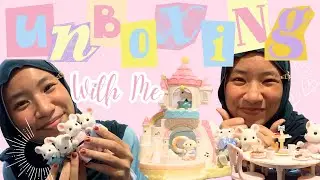Sylvanian Families Marshmallow Mouse Family and Nursery and Sand Pool Unboxing!!
