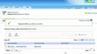how do i create a resource plan in the LxAdmin Reseller Panel