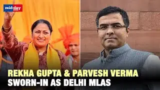 Rekha Gupta and Parvesh Verma Take Oath as MLAs in Delhi's 8th Legislative Assembly