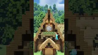 Minecraft Wooden House with beat 🤣 #shorts