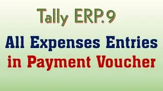 How to enter direct & indirect in payment voucher in tally / tamil