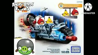 angry birds toons Mega bloks motorcycle Mayhem building kit 7 + 160 pcs