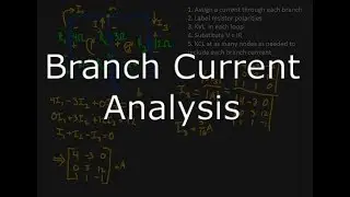 DC Circuits - Branch Current Analysis (1/2)