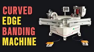 HT-70AC2 | AUTOMATIC CURVED-EDGE BANDING MACHINE WITH 2 WORKTABLES (Full option) #woodworking