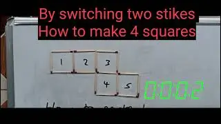 Only a Genius Can Move 2 Sticks to Make 4 Squares! (Matchstick Puzzle) 