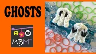 Rainbow Loom Easy Ghost Charms for Halloween