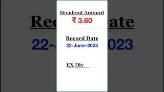 Tata Steel Limited Dividend 2023 Alert  #shorts #tata #tatasteel #dividend