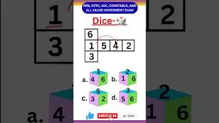 Dice Reasoning Trick | 🎲 Open dice for SSC CGL, CHSL, RRB NTPC, RRB JE #reasoning #shorts