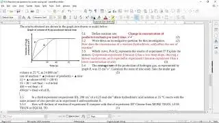 Matric Physical Sciences November 2017 Qn 5 Reaction rate