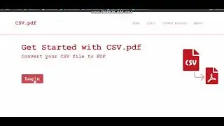 csv file to pdf | React js | Basic authentication | Redux