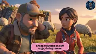 Sheep Stranded on Cliff Edge - Dramatic Rescue Mission #shortfilm #3danimation