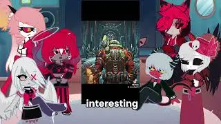 Hazbin Hotel Angels react to Doom slayer | Lucifer | Gacha life 2