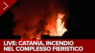 LIVE Catania, incendio nel complesso fieristico 