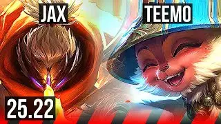 JAX vs TEEMO (TOP) | 8/0/4, Legendary | KR Master | 25.22