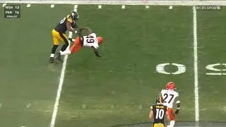 Washington Runs Through People For A Big Gain - BENGALS vs STEELERS - 2025-26 NFL SEASON WEEK 11
