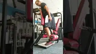 LEG DAY EXERCISE: Promaxima Standing Hamstring Curl 10 to 1 Descending Rep Ladder at 30lbs