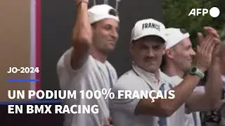 JO-2024: tripl&eacute; fran&ccedil;ais historique en BMX Racing | AFP