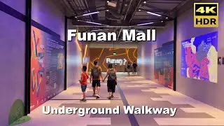 Singapore Funan Mall Walking Tour (Underground Walkway)