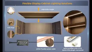 VST Lighting(VSTLED.COM) Flexible Display Cabinet Lighting Solutions for Adjustable Shelves Height