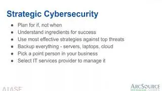 Strategic Cybersecurity