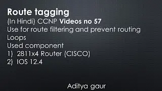 Routing loop prevention using Route tagging  CCNP (v-57)