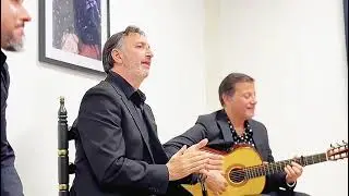 Con Jose de la Negreta y Domingo Moreno Dume al Cajon en la peña Cultura Flamenca Port de Bouc