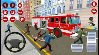 🔥 Real Fire Truck Driving Simulator 2020 | Firefighter Job Gameplay 🚒
