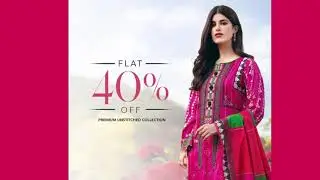 Eden-robe FLAT 40% off sale on premium unstitched collection