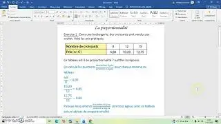tableau de proportionnalit&eacute;