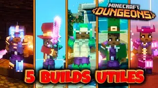 TOP 5 BUILDS LES PLUS UTILES | Minecraft Dungeons