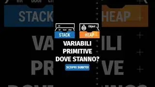 HEAP o STACK? Scopri dove si trovano le variabili Primitive! #programmazione #java