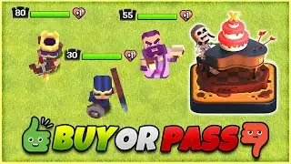 BUY OR PASS PIXEL SKINS &  10th CLASHIVERSARY SCENERY IN CLASH OF CLANS