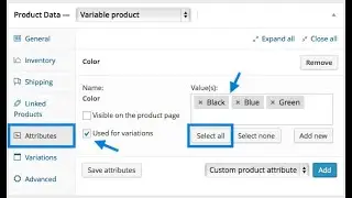 How to add Woocommerce Product Attribute
