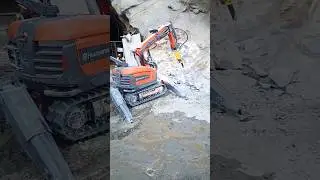Hasqvarna DXR 305 robot Rock breaking work #demolition #rock #civil #engineer #robot #shorts #yt
