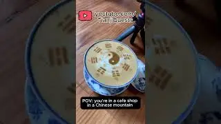 POV: You're in a cafe shop of a chinese mountain #travel #china #wudang #chinese #latteart