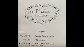 Portland Youth Philharmonic - Winter Concert 1991 - Jennifer Choi, violin - Part 1 of 2
