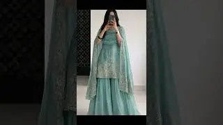 Women suit plazo unique design. Dupatta. Suit salwar. Plazo. #fashion