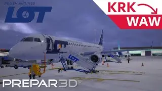 [P3D] Cloudsurfing! Krakow to Warsaw - LOT E195