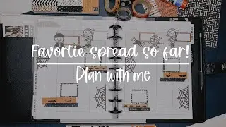 This is my favorite Halloween themed planner spread! | Happy Planner Plan With Me | October 2021