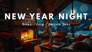 Cozy Winter Jazz Piano 🔥 Fireplace Vibes for New Year Night